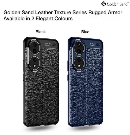 Leather Armor TPU Series Shockproof Armor Back Cover for HONOR 90 5G, 6.7 inch, Black