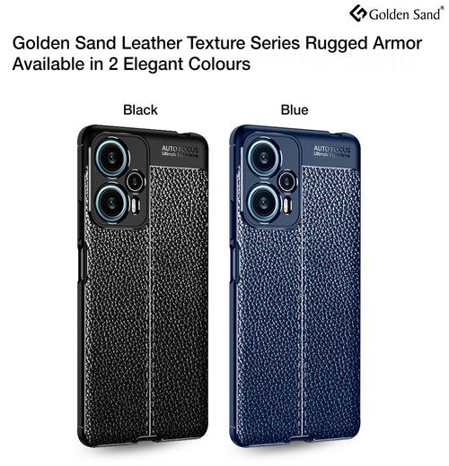 Leather Armor TPU Series Shockproof Armor Back Cover for POCO F5 5G, 6.67 inch, Black