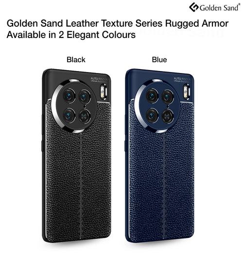 Leather Armor TPU Series Shockproof Armor Back Cover for Vivo X90 Pro 5G, 6.78 inch, Blue