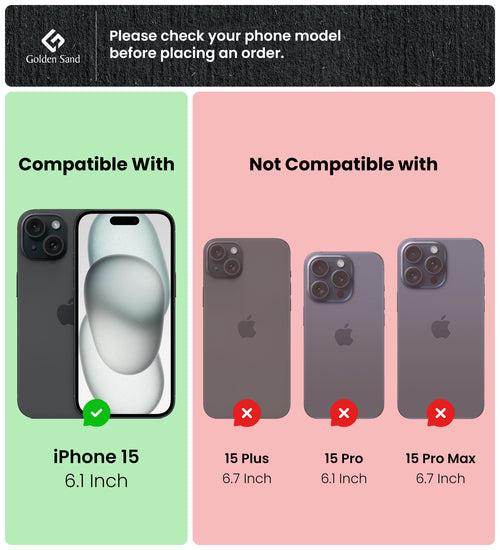 Shield Protek with MagSafe, Military Grade 6 Feet Drop Protection, Hybrid Semi-Transparent Back Cover for Apple iPhone 15, 6.1 inch, (TPU+ PC | Black)