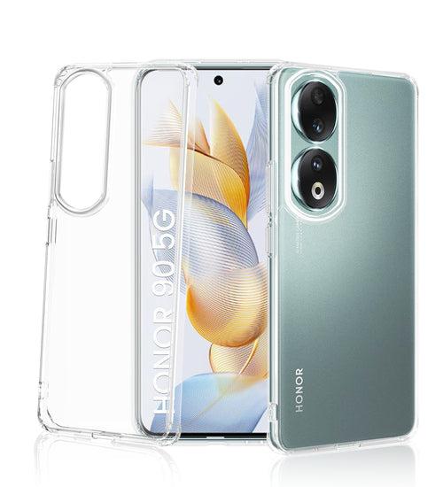 Ice Crystal Series Hybrid Transparent PC Military Grade TPU Back Cover for HONOR 90 5G, 6.7 inch, Crystal Clear