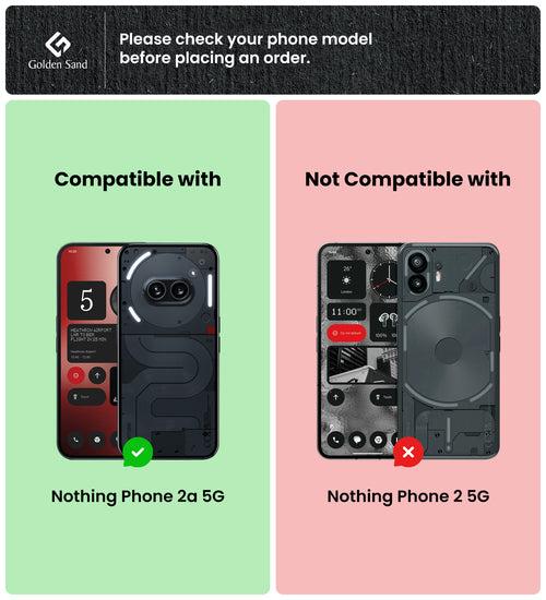 Rugged Frosted Semi Transparent PC Shock Proof Slim Back Cover for Nothing Phone (2a) 5G, 6.7 inch, Black