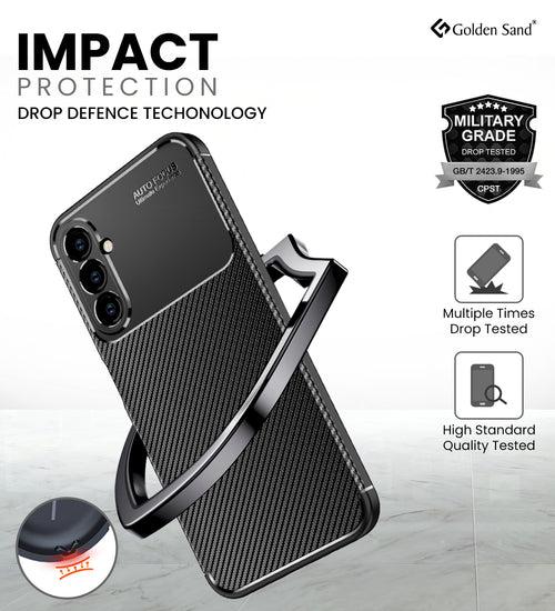 Aramid Fibre Series Shockproof Armor Back Cover for Samsung Galaxy S24 5G, 6.2 inch, Black