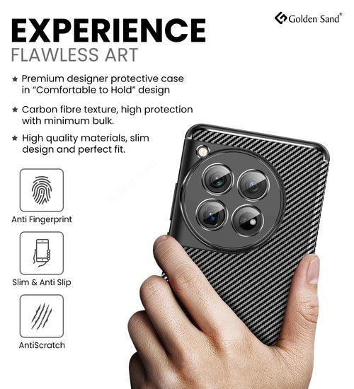 Aramid Fibre Series Shockproof Armor Back Cover for OnePlus 12 5G, 6.82 inch, Black