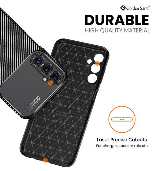 Aramid Fibre Series Shockproof Armor Back Cover for Samsung Galaxy A25 5G, 6.5 inch, Black