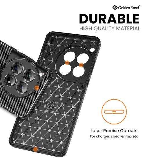 Aramid Fibre Series Shockproof Armor Back Cover for OnePlus 12 5G, 6.82 inch, Black