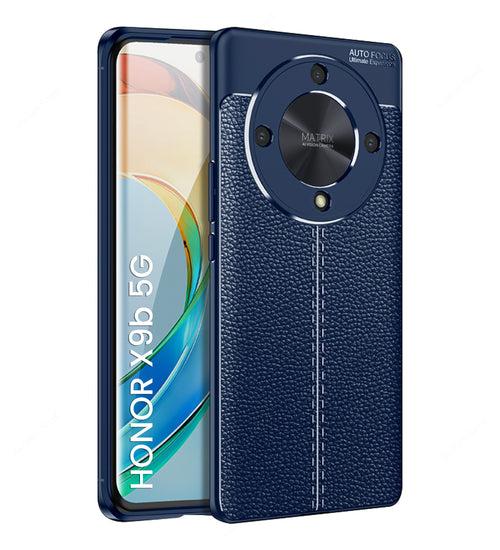Leather Armor TPU Series Shockproof Armor Back Cover for Honor X9b 5G, 6.78 inch, Blue