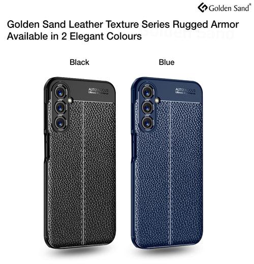 Leather Armor TPU Series Shockproof Armor Back Cover for Samsung Galaxy A15 5G, Samsung Galaxy F15 5G, 6.5 inch, Blue