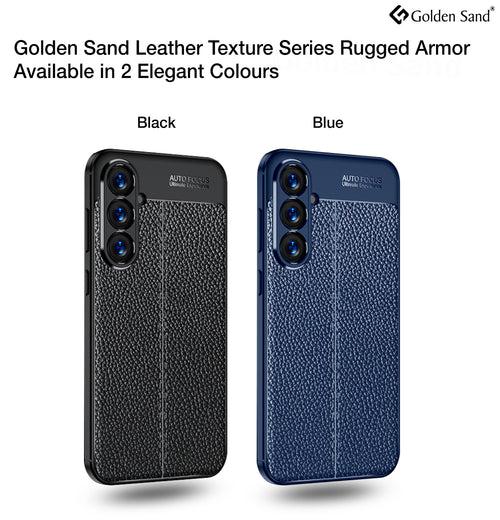 Leather Armor TPU Series Shockproof Armor Back Cover for Samsung Galaxy S24+ Plus 5G, 6.7 inch, Blue