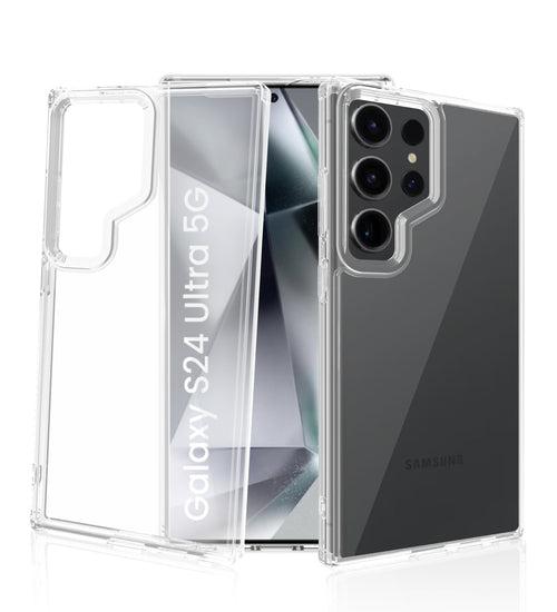 Ice Crystal Series Hybrid Transparent PC Military Grade TPU Back Cover for Samsung Galaxy S24 Ultra 5G, 6.8 inch, Crystal Clear