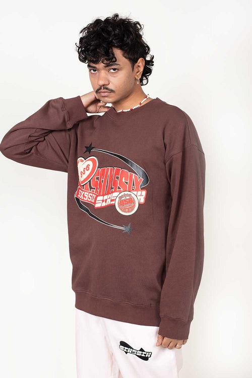 LOGOMANIA CREWNECK CHOCOLATE