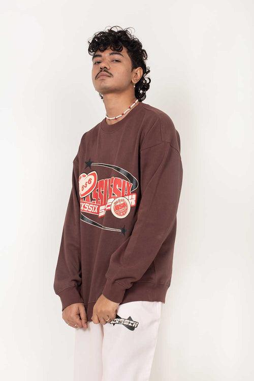 LOGOMANIA CREWNECK CHOCOLATE