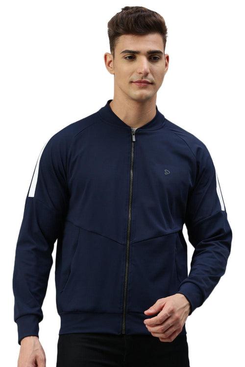Sporto Men's Spacer Jacket with Contrast Shoulder Panel | Navy
