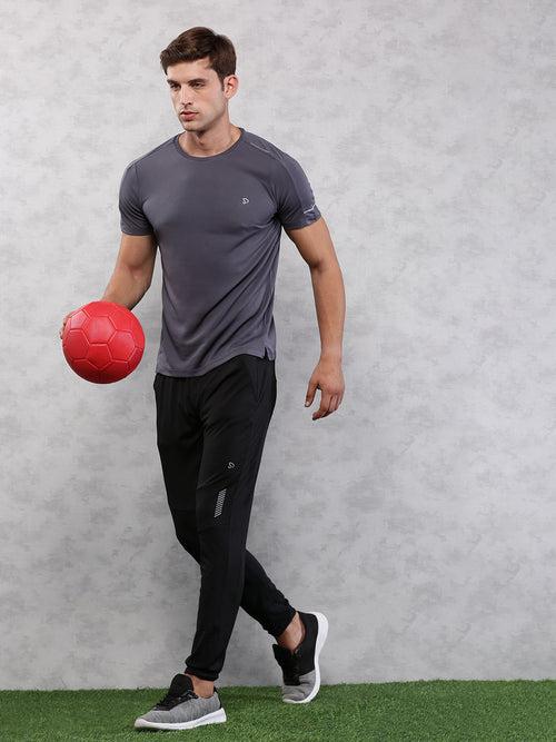 Sporto Men's Instacool Solid Jersey Tee - Charcoal