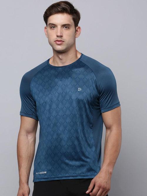 Sporto Men's Instacool Printed Jersey Tee - Air force