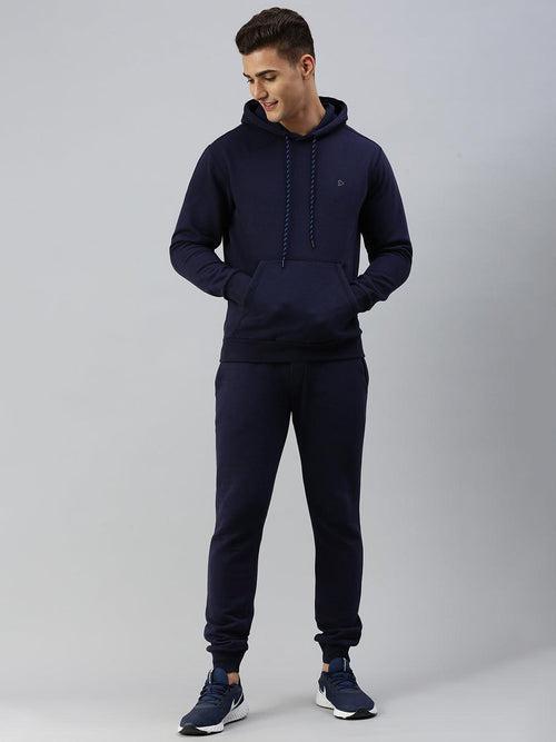 Sporto Ultra Fleece Hooded Sweatshirt for Men with Kangaroo Pocket | Navy