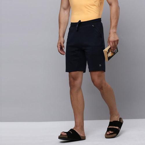 Sporto Men's Wow Cotton Rich Bermuda Shorts - Navy