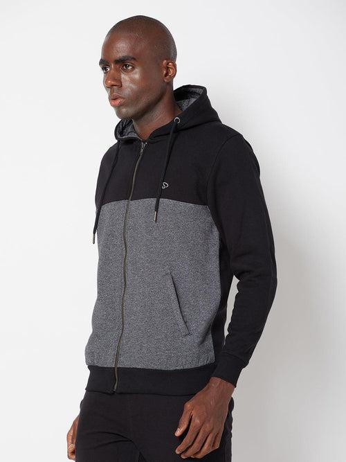 Sporto Men's Hoodie Jacket (Black - Navy)