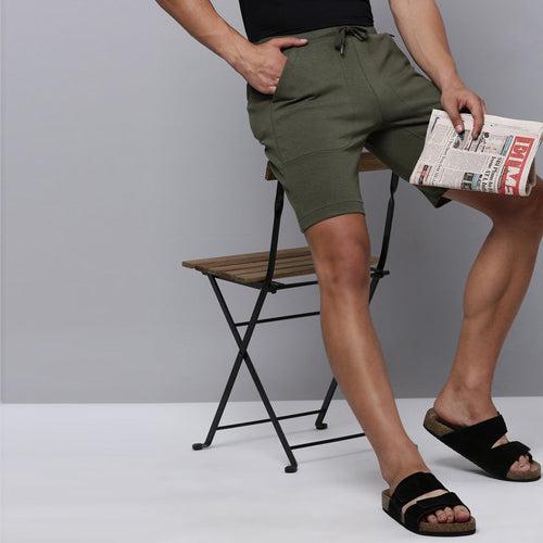 Sporto Men's Wow Cotton Rich Bermuda Shorts - Olive