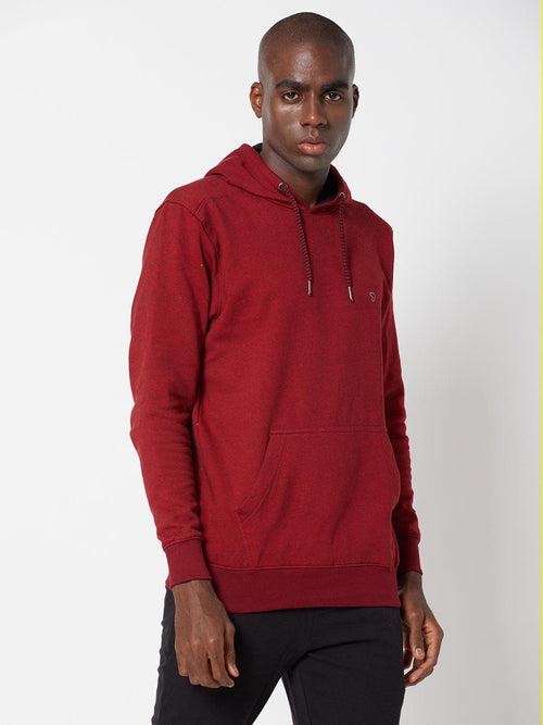 Sporto Men's Hoodie Sweatshirt - Red Jaspe