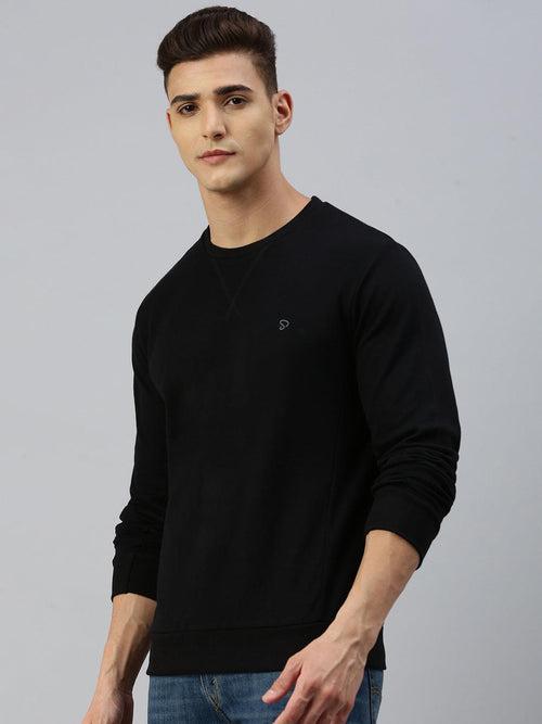 Sporto Wonder Sweatshirt for Men | Ultra Soft Microfiber Fabric | Black