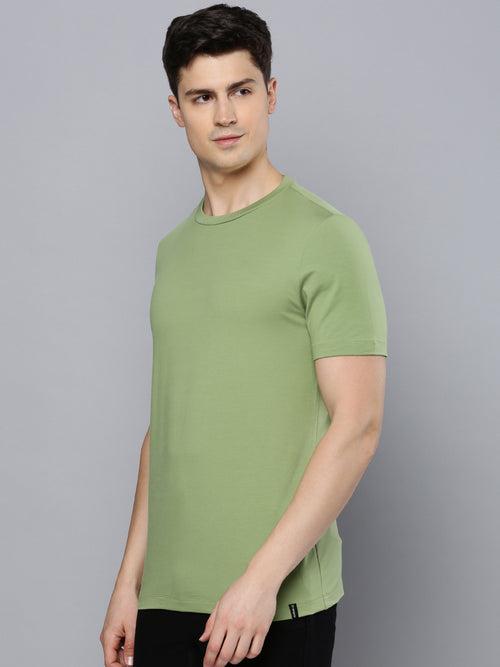 Sporto Men's Fluid Cotton Round Neck T-shirt - Parish Green