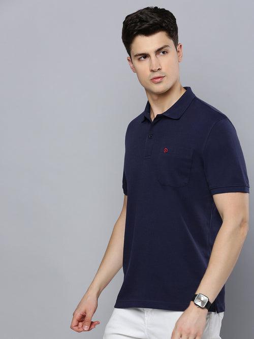 Sporto Men's Polo T-shirt With Pocket - Peacoat