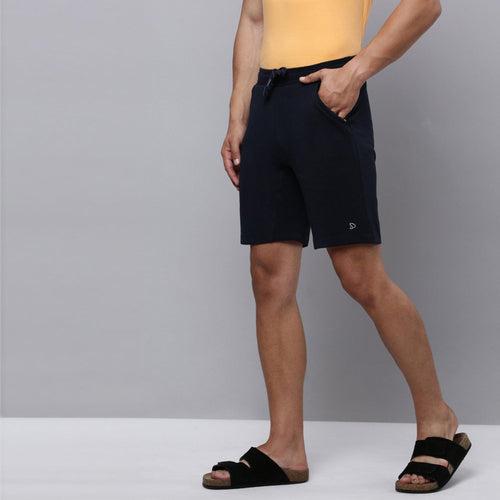 Sporto Men's Wow Cotton Rich Bermuda Shorts - Navy