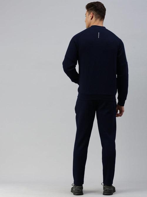 Sporto Men Spacer Jacket and Track Pant Coord Set - Navy