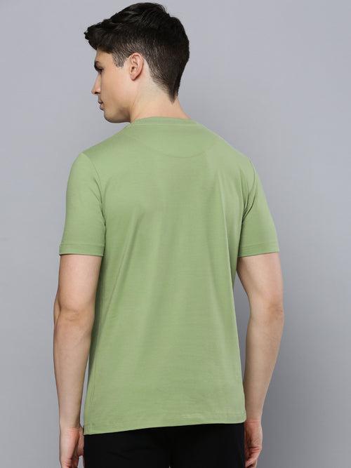 Sporto Men's Fluid Cotton Round Neck T-shirt - Parish Green