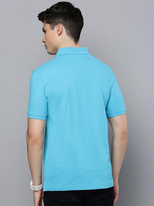 Sporto Men's Polo T-shirt With Pocket - Blue Atol