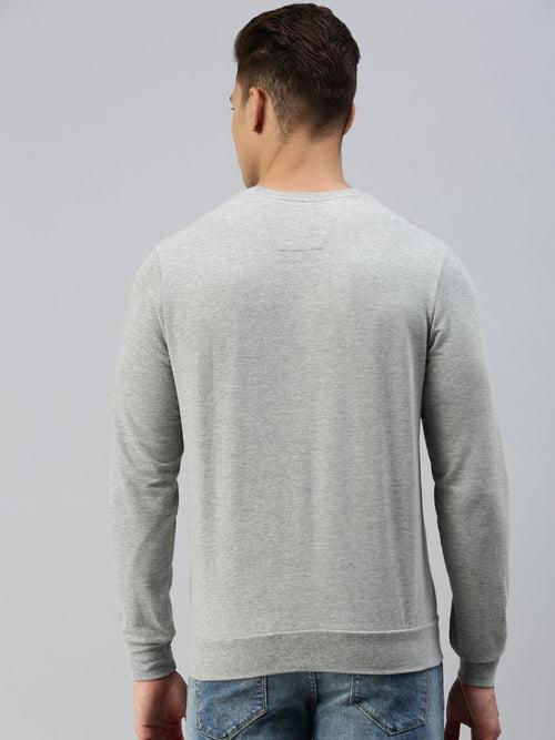 Sporto Wonder Sweatshirt for Men | Ultra Soft Microfiber Fabric | Grey Melange