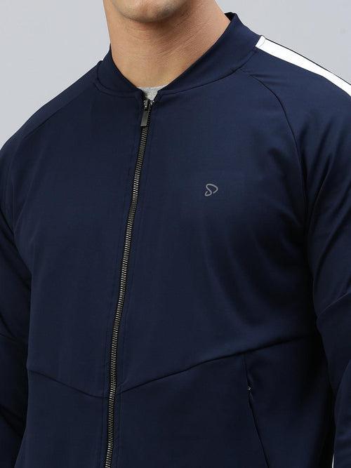 Sporto Men's Spacer Jacket with Contrast Shoulder Panel | Navy