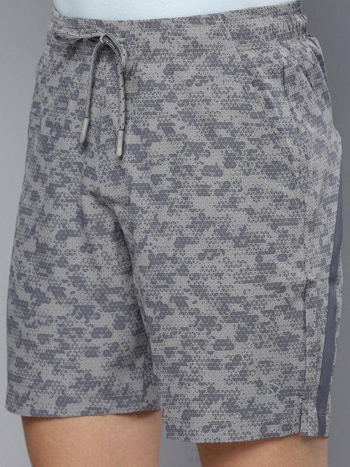 Sporto Men's Techno Printed Dry Fit Bermuda Short - Grey