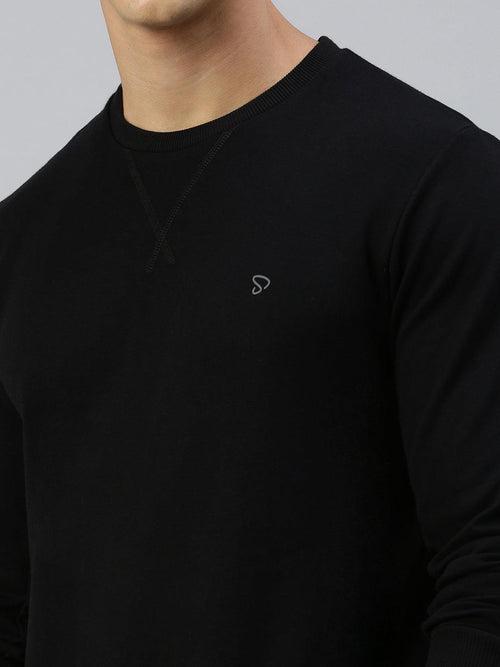 Sporto Wonder Sweatshirt for Men | Ultra Soft Microfiber Fabric | Black