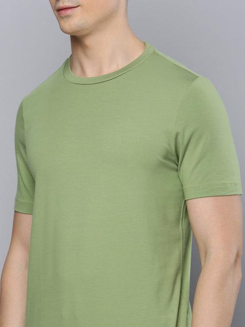 Sporto Men's Fluid Cotton Round Neck T-shirt - Parish Green