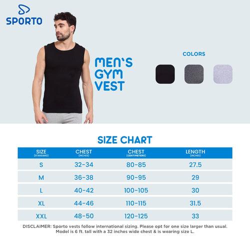 Sporto Men's Sleeveless Gym wear - Navy