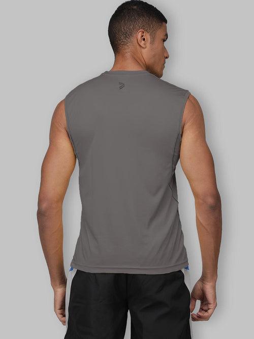 Sporto Men's Sleeveless Gym wear - Charcoal