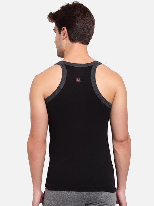 Sporto Mens Round Neck Solid Gym Vest Super Soft Cotton Pack Of 2