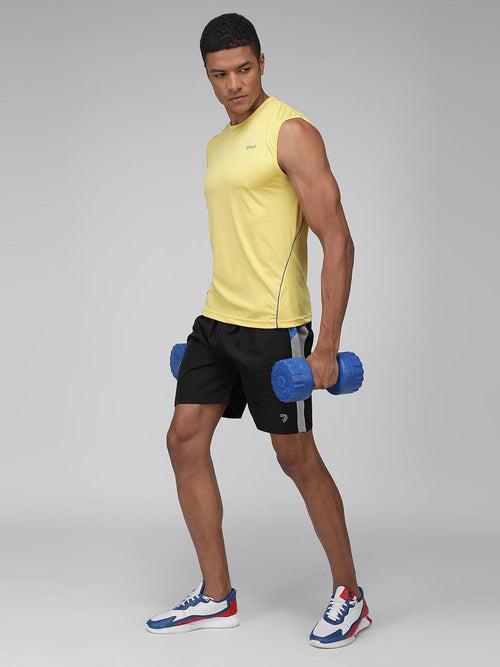 Sporto Men's Sleeveless Gym wear - Yellow