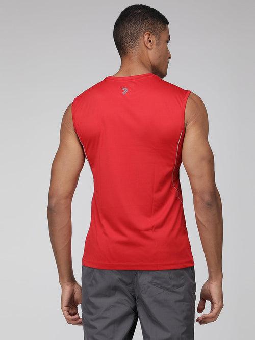 Sporto Men's Sleeveless Gym wear - Red