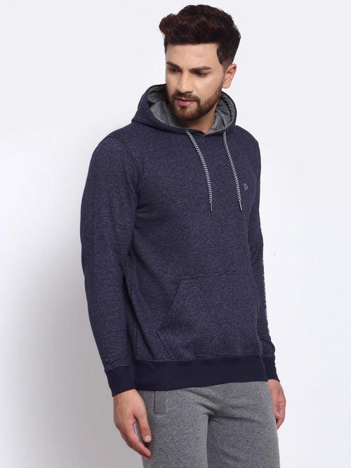 Sporto Men's Hoodie Sweatshirt - Navy Jaspe