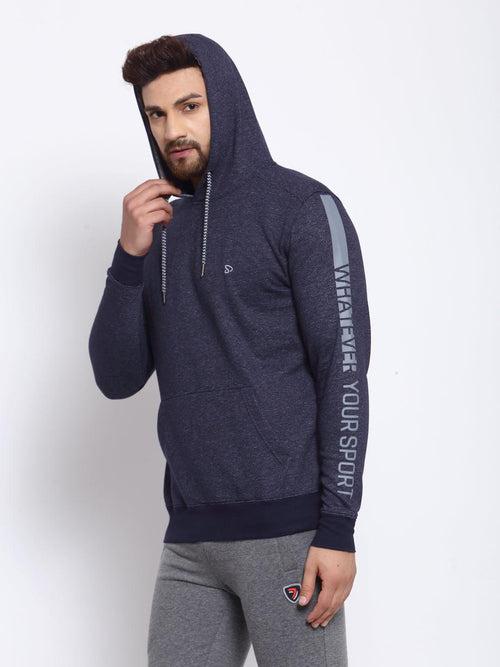 Sporto Men's Hoodie Sweatshirt - Navy Jaspe