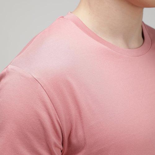 Sporto Men's Fluid Cotton Round Neck T-shirt - Pink