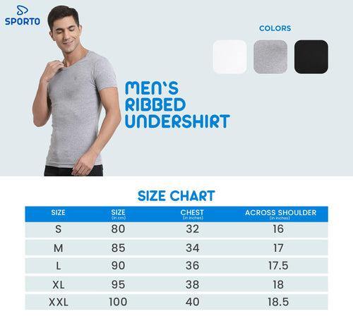 Sporto Men Solid Vest (Pack of 3) - Navy, Blue & Light Blue