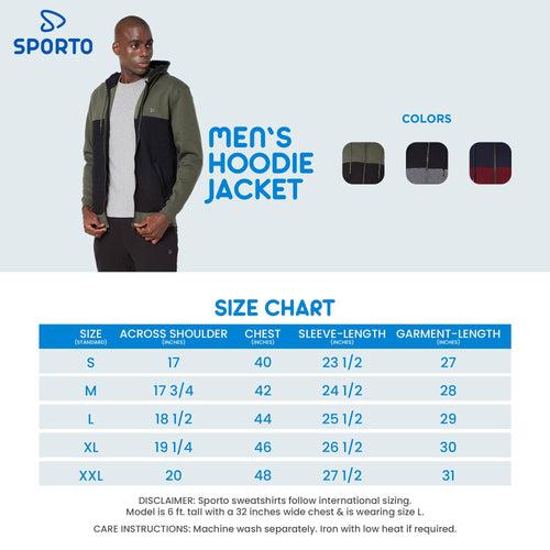 Sporto Men's Hoodie Jacket (Black - Navy)