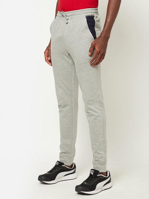 Men's Cotton Rich Solid T-Shirt/ Track Pant Sets-2PC