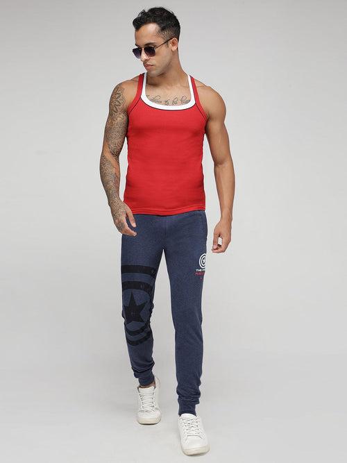 Sporto Men's Cotton Vest - Pack Of 2 ( Navy & Red )