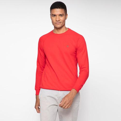 Sporto Men's Solid Sweatshirts - Red