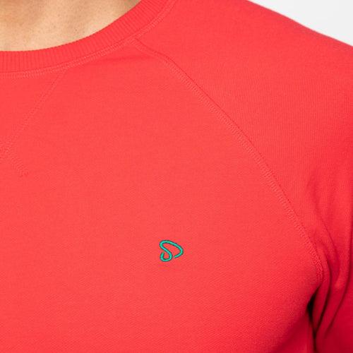 Sporto Men's Solid Sweatshirts - Red